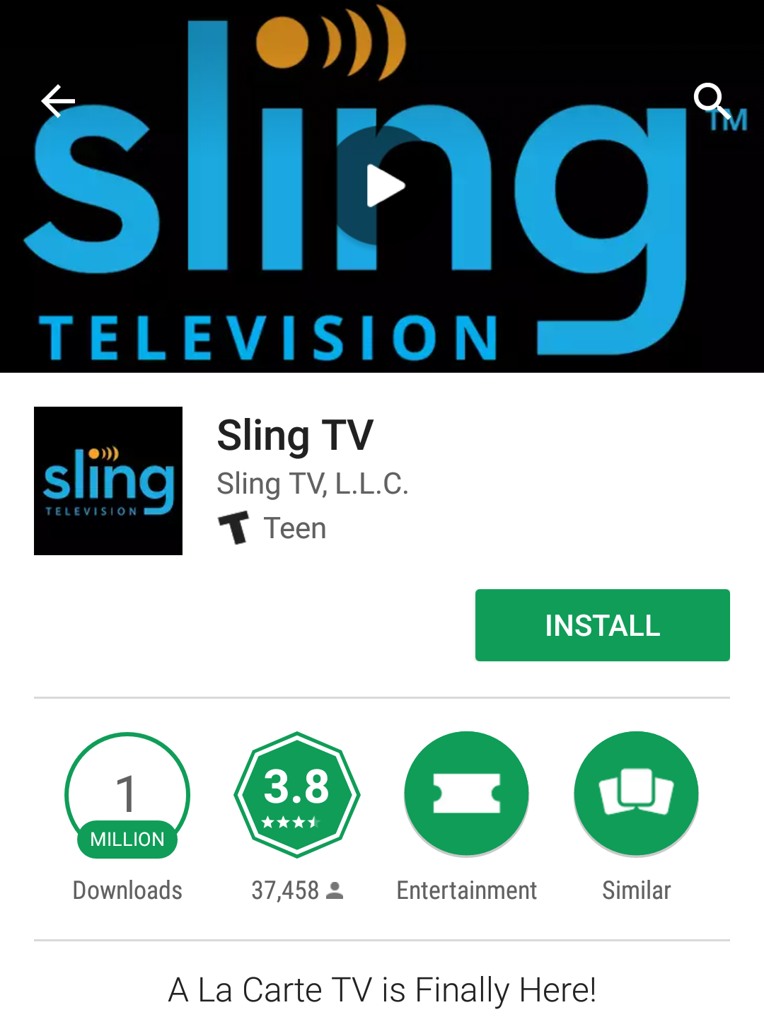 install sling tv app
