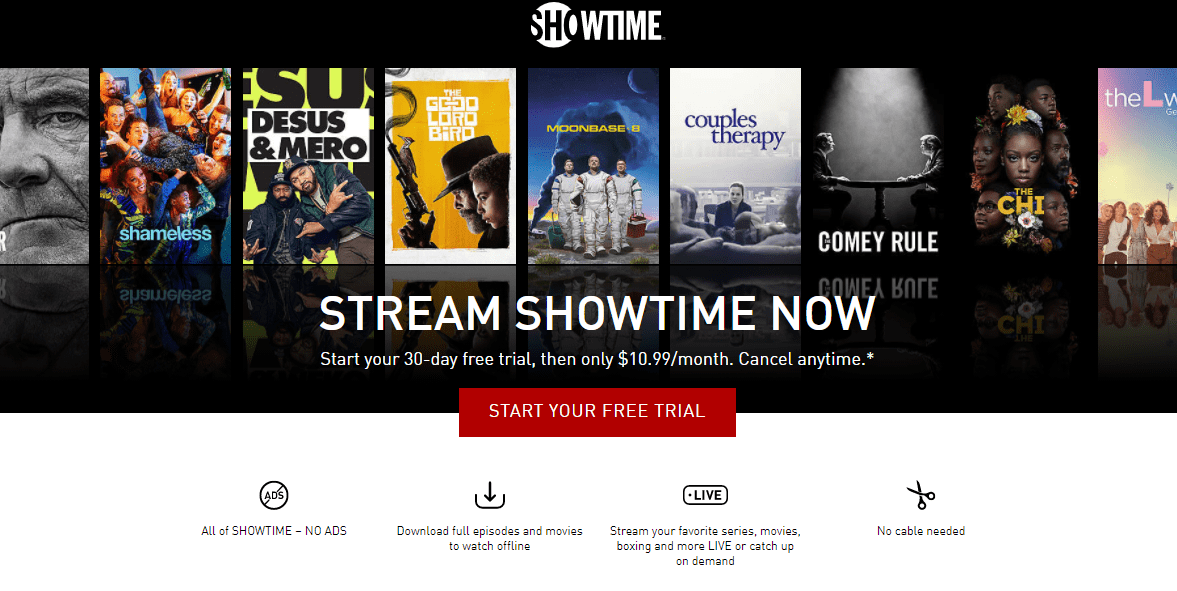 showtime free trail